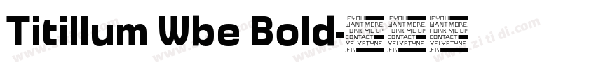 Titillum Wbe Bold字体转换